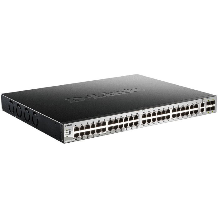 D-Link DGS-3130-54PS/E Switch Gestionado L3 con 48 puertos PoE+ y 6 puertos 10G